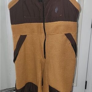 Brown and Tan Free people snow bibs new